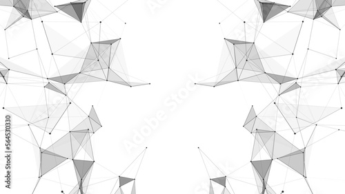 Network connection structure. Concept of hi tech and future. Communication and web concept. Big data visualization. Vector illustration.