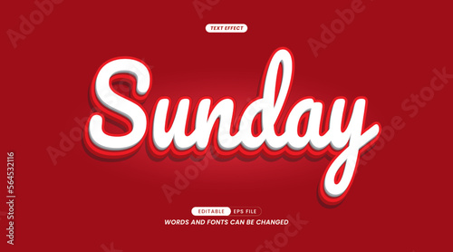 Sunday Slogan Editable Text Effect with Background