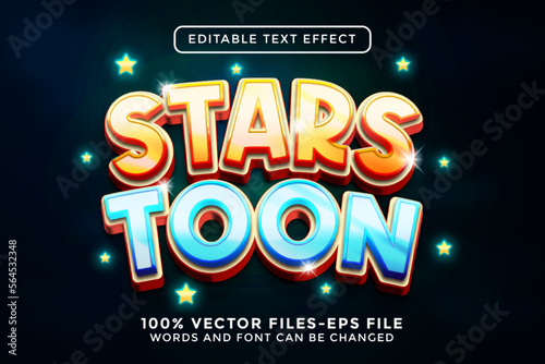 Stars Toon Editable Text Effect