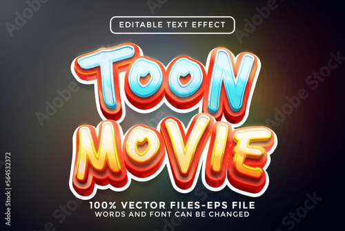Toon Movie Editable Text Effect