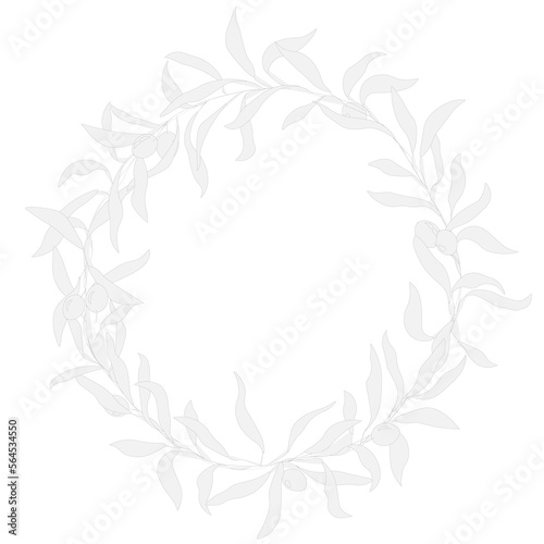 white olive leaf ring png