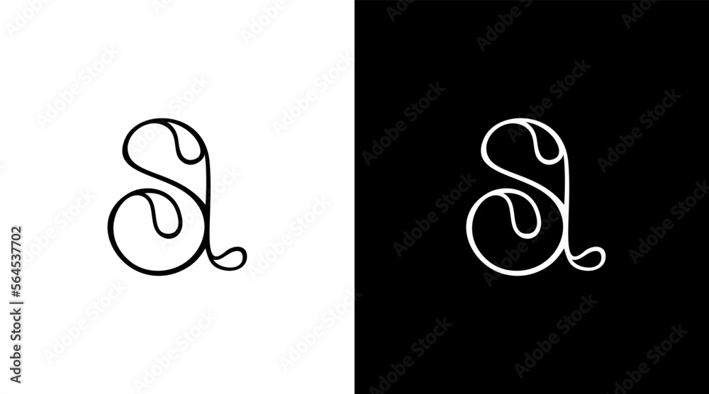 Fashion logo monogram a letter initial black and white icon illustration style Designs templates Fashion logo monogram a letter initial black and white icon illustration style Designs templates