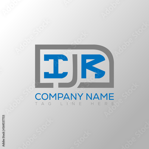 IJR Logo letter monogram with diamond shape design template.
 photo