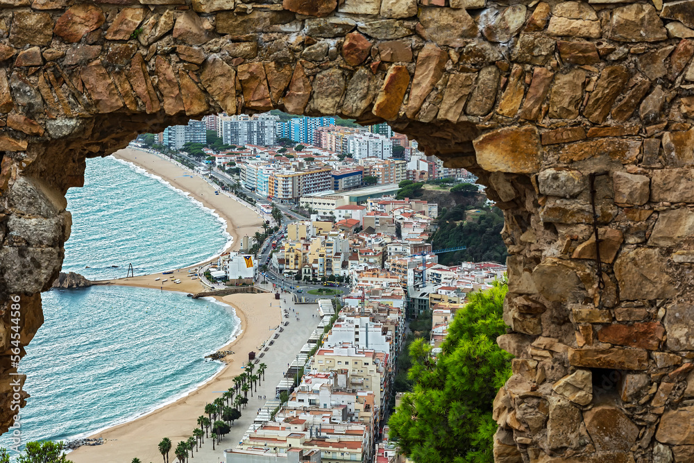 View of the central part of Blanes (Spain, Catalonia)