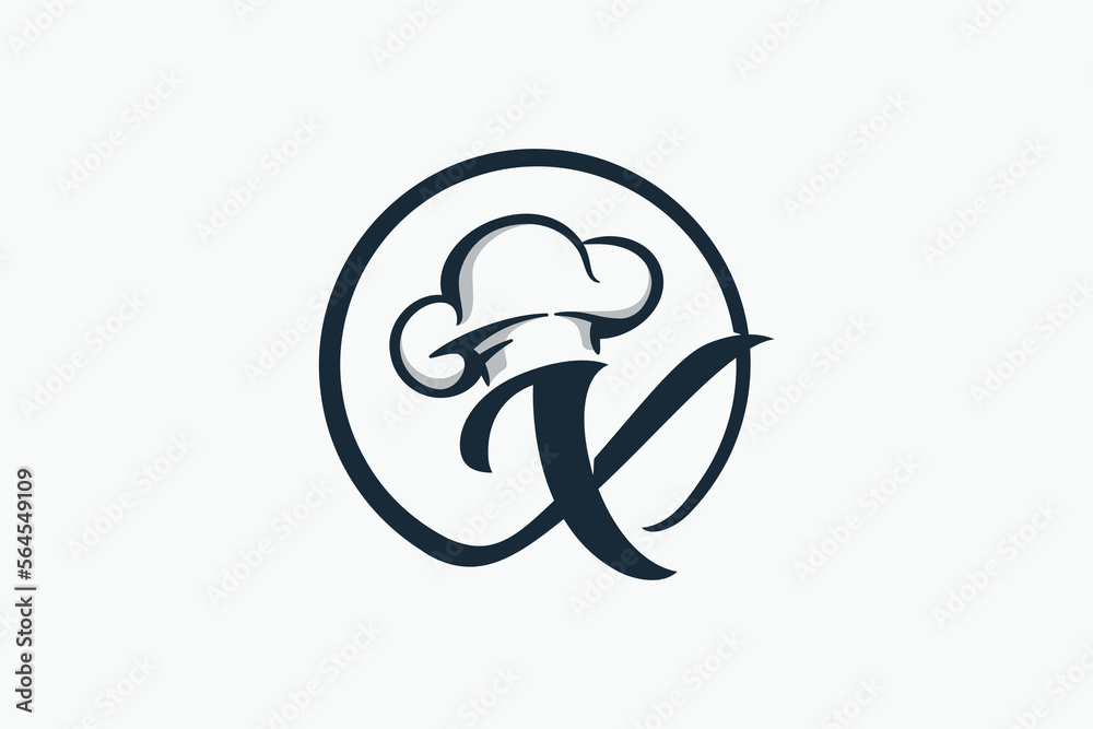 chef logo with a combination of letter x and chef hat for any business especially for restaurant, cafe, catering, etc. chef logo with a combination of letter x and chef hat for any business especially for restaurant, cafe, catering, etc.