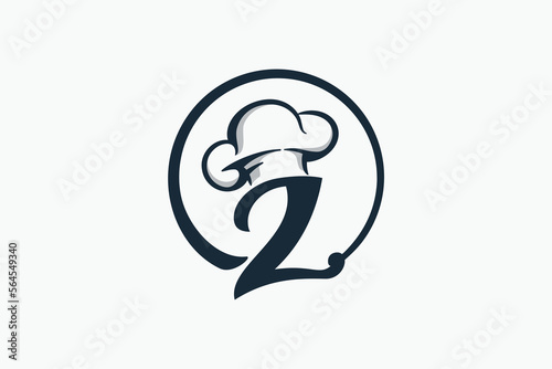 chef logo with a combination of letter z and chef hat for any business especially for restaurant, cafe, catering, etc.