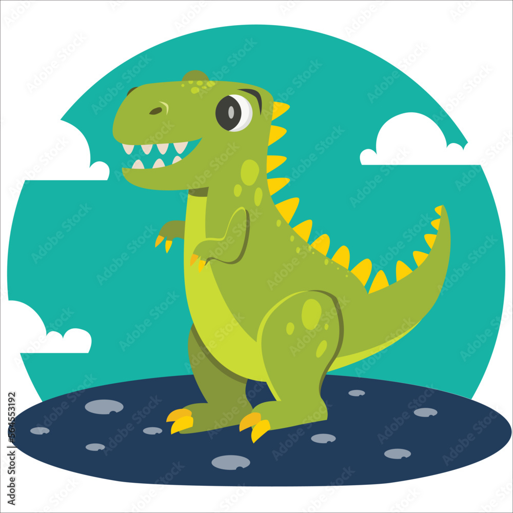 Fototapeta premium Dinosaur Tyranosaurus T rex illustration