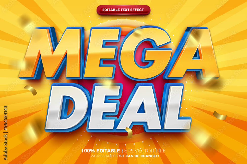 Mega deal 3D editable text effect