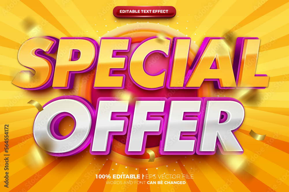 Special Offer 3D editable text effect Special Offer 3D editable text effect