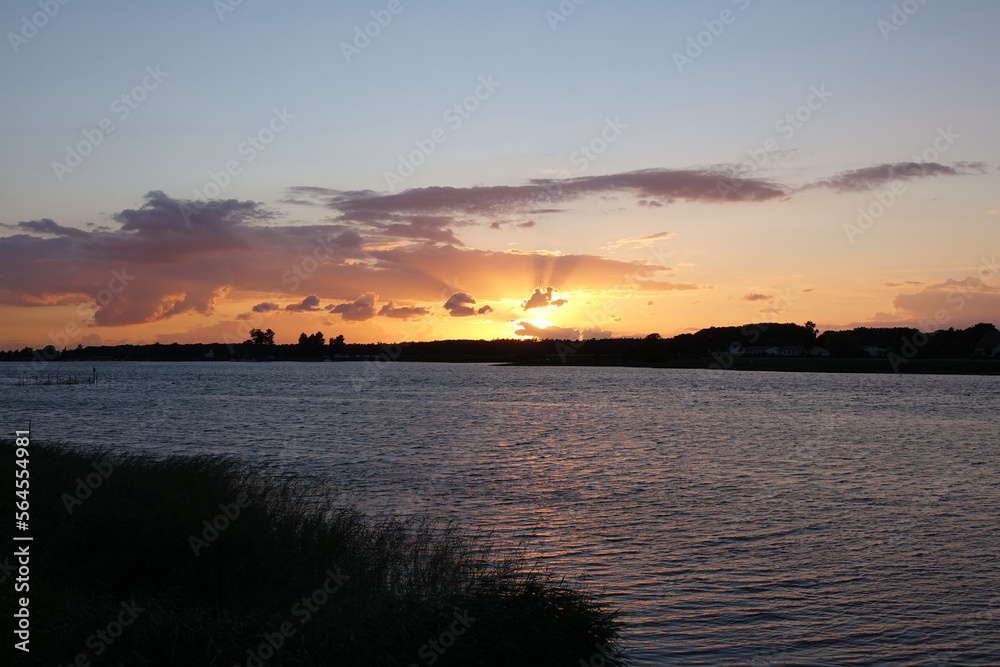 Naklejka premium Abend bei Mursewiek, Ruegen