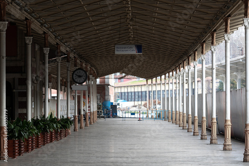 View of the platform of the old station in Istanbul.