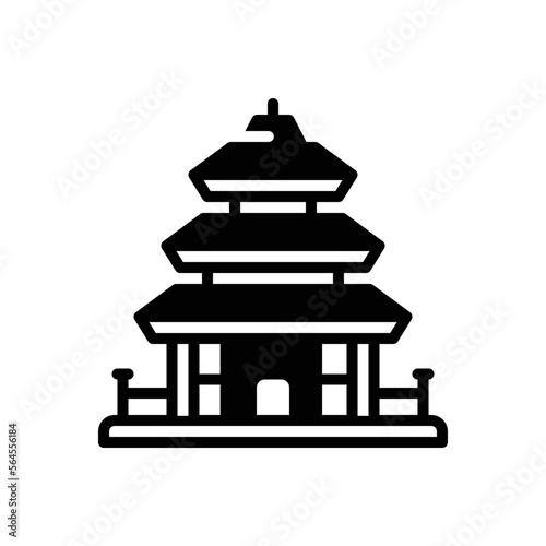 Black solid icon for bali