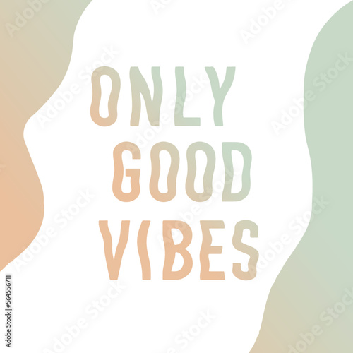 Good vibes typography vintage retro 60s 70s 80s 90s trendy waves style repeat text vector design template for t shirt, poster, banner, wall art , mug , sticker