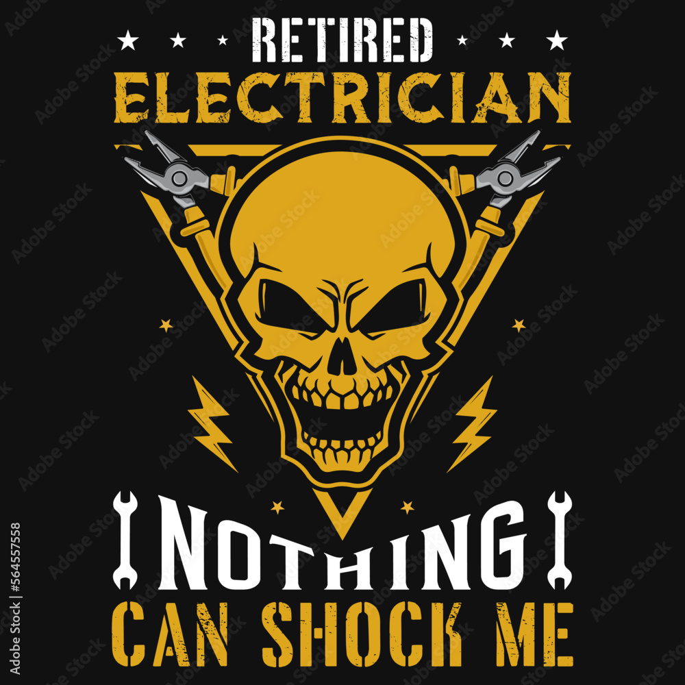 Fototapeta premium Electricians tshirt design