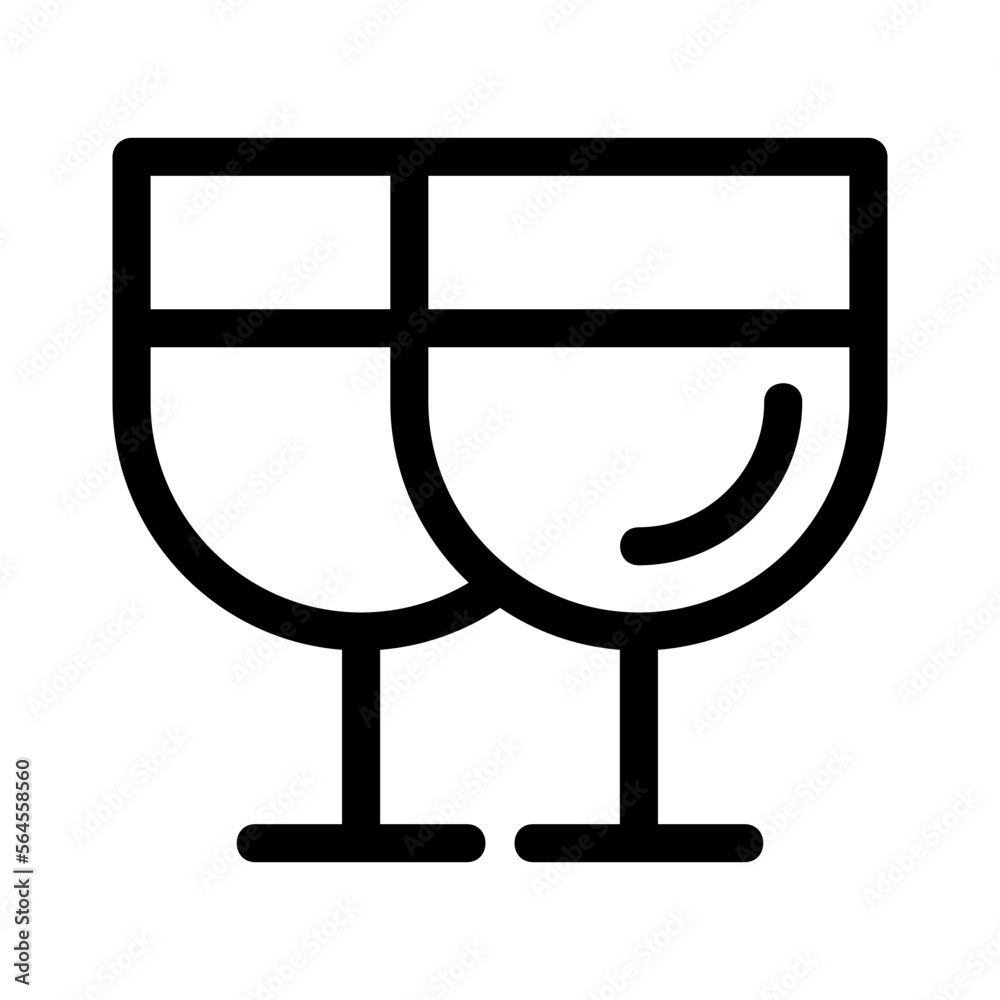 wine glasses icon or logo isolated sign symbol vector illustration - high quality black style vector icons wine glasses icon or logo isolated sign symbol vector illustration - high quality black style vector icons