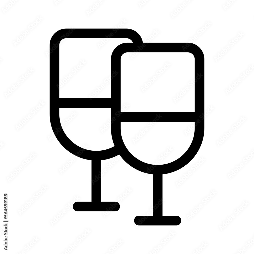 wine glasses icon or logo isolated sign symbol vector illustration - high quality black style vector icons wine glasses icon or logo isolated sign symbol vector illustration - high quality black style vector icons