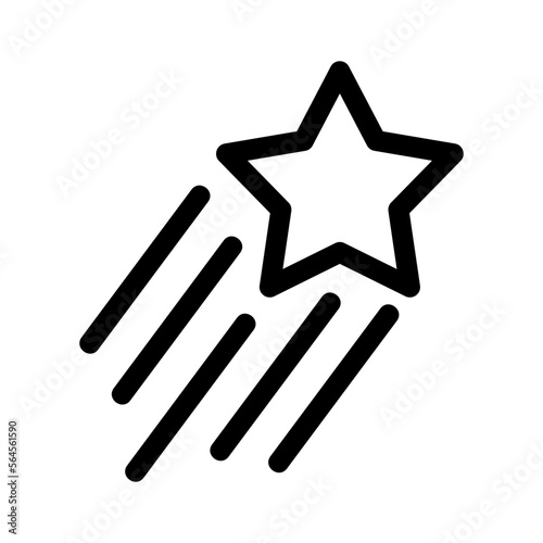 falling star icon or logo isolated sign symbol vector illustration - high quality black style vector icons