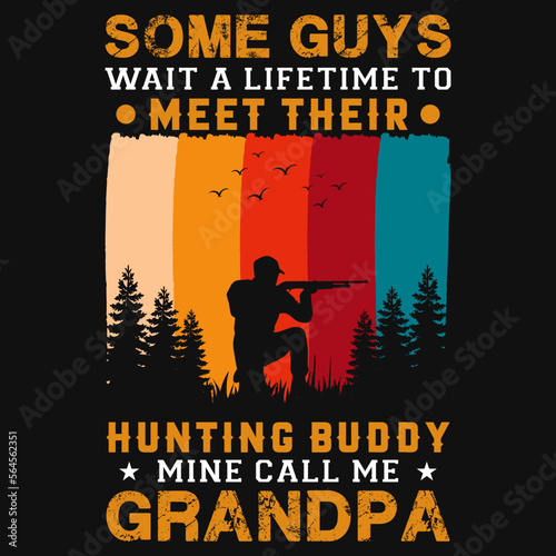 Hunting grandpa tshirt design