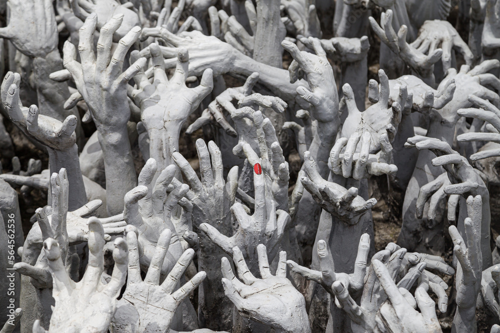 Red Nail standing out amid Hands of the Hell