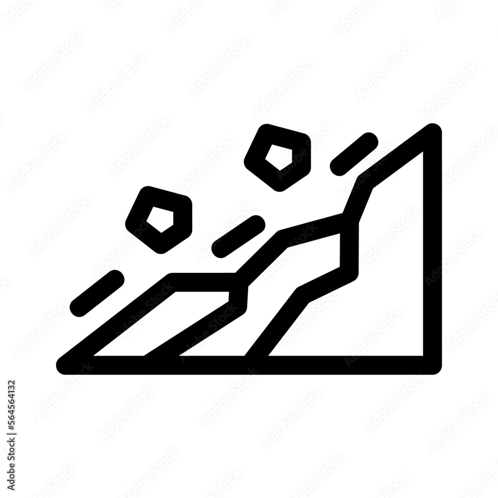 landslide icon or logo isolated sign symbol vector illustration - high quality black style vector icons landslide icon or logo isolated sign symbol vector illustration - high quality black style vector icons