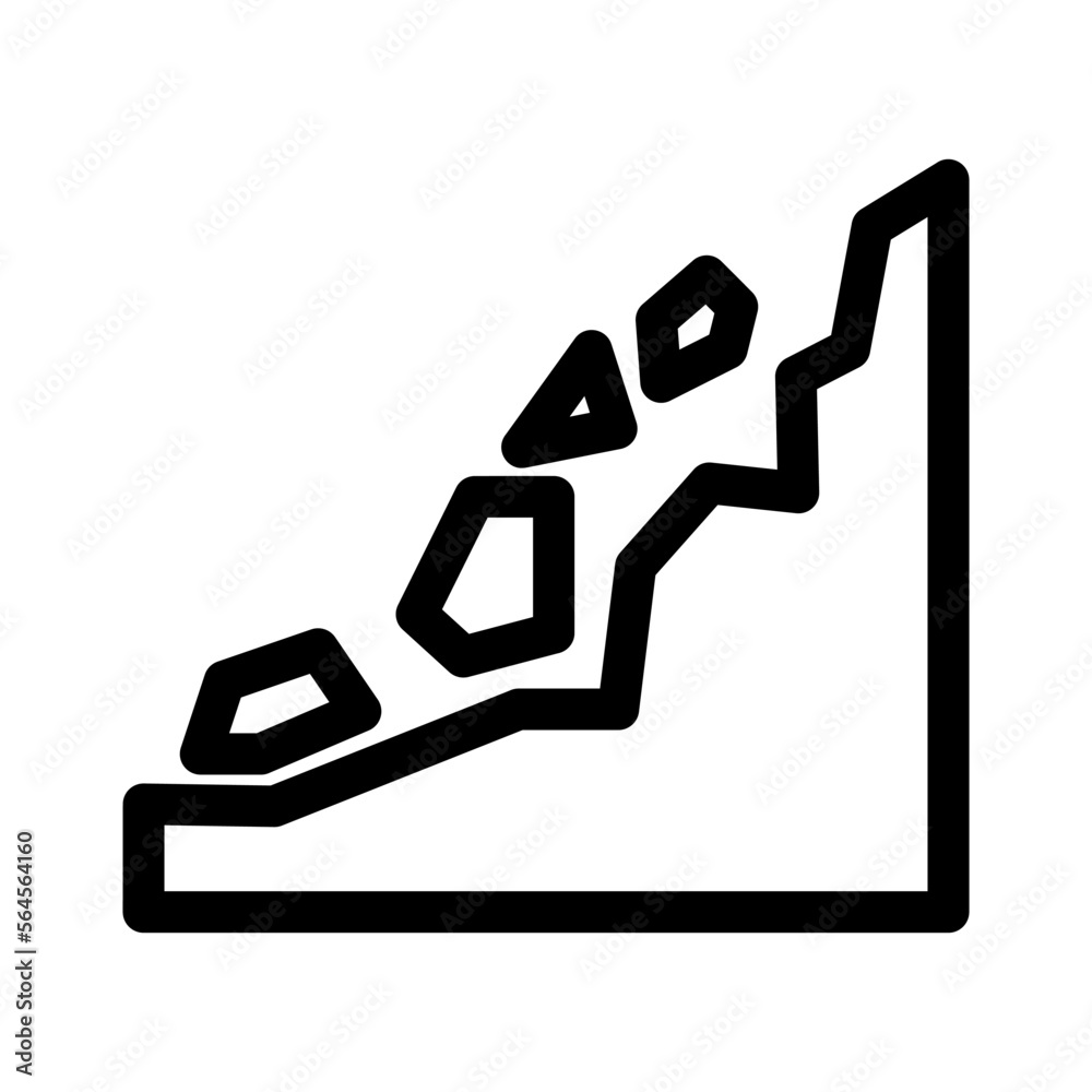 landslide icon or logo isolated sign symbol vector illustration - high quality black style vector icons landslide icon or logo isolated sign symbol vector illustration - high quality black style vector icons
