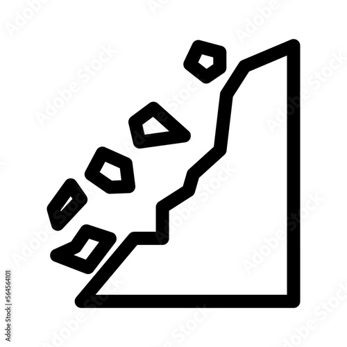 landslide icon or logo isolated sign symbol vector illustration - high quality black style vector icons