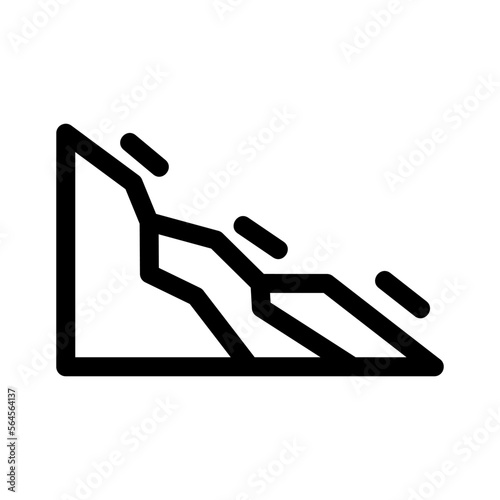 landslide icon or logo isolated sign symbol vector illustration - high quality black style vector icons