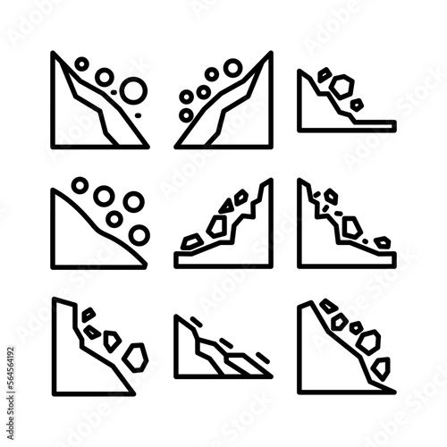 landslide icon or logo isolated sign symbol vector illustration - high quality black style vector icons