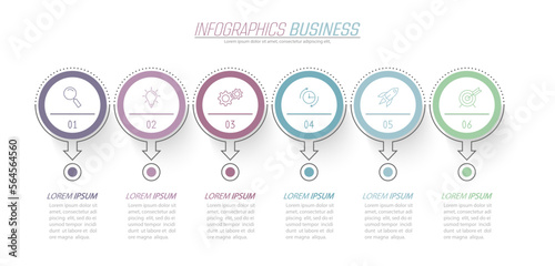 Infographics. Visualization of business data, projects, trainings, development plans and strategies. Pictograms of processes