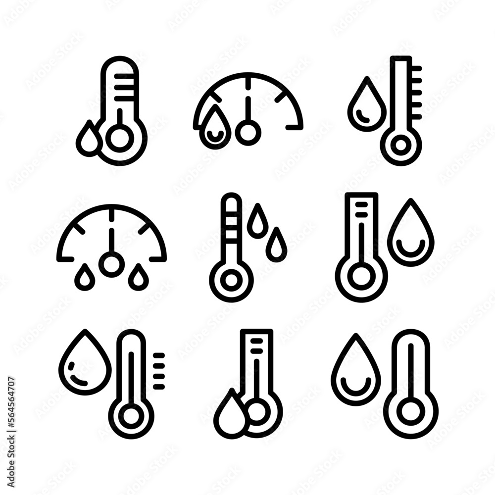 Fototapeta premium moist air icon or logo isolated sign symbol vector illustration - high quality black style vector icons
