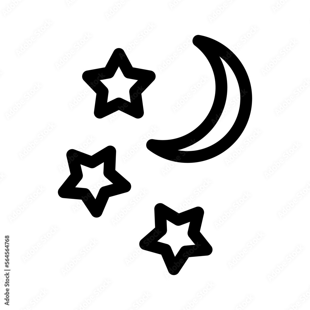 moon and stars icon or logo isolated sign symbol vector illustration - high quality black style vector icons moon and stars icon or logo isolated sign symbol vector illustration - high quality black style vector icons