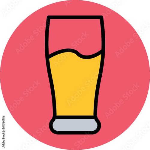 Juice glass Vector Icon
