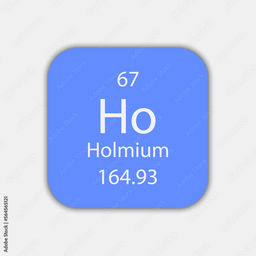 Holmium symbol. Chemical element of the periodic table. Vector illustration. Holmium symbol. Chemical element of the periodic table. Vector illustration.