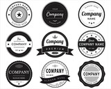 Set of vintage logos, labels.