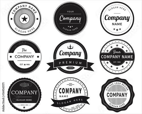 Set of vintage logos, labels.