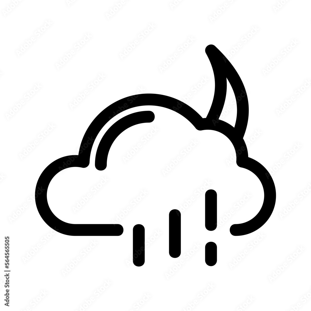 night rain icon or logo isolated sign symbol vector illustration - high quality black style vector icons night rain icon or logo isolated sign symbol vector illustration - high quality black style vector icons
