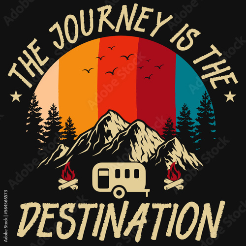Camping tshirt design