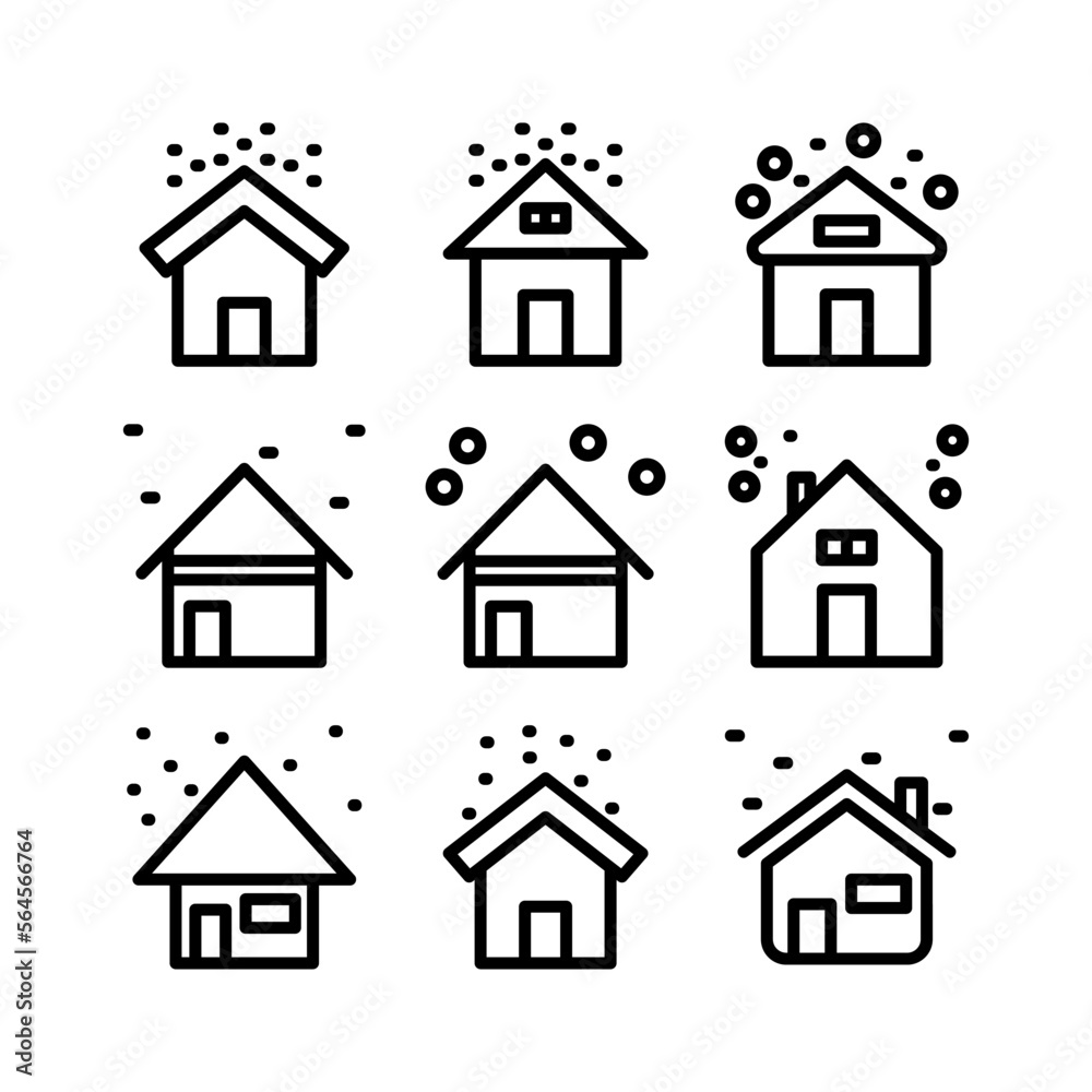 Fototapeta premium snow house icon or logo isolated sign symbol vector illustration - high quality black style vector icons