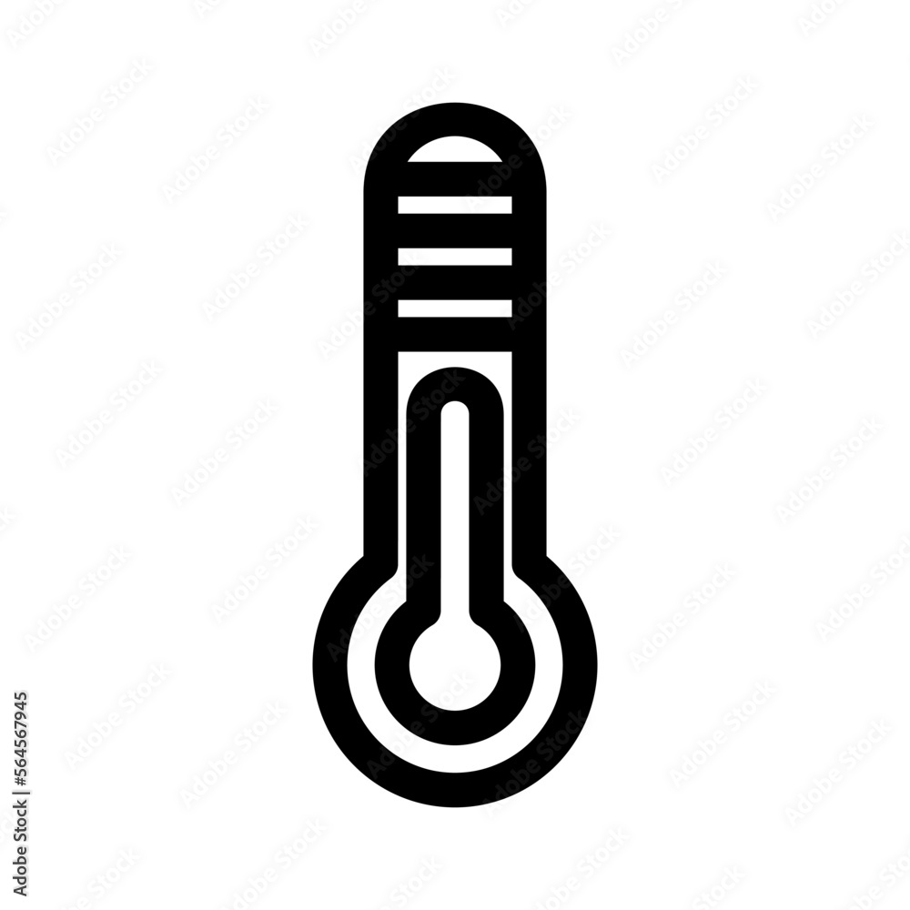 thermometer icon or logo isolated sign symbol vector illustration - high quality black style vector icons