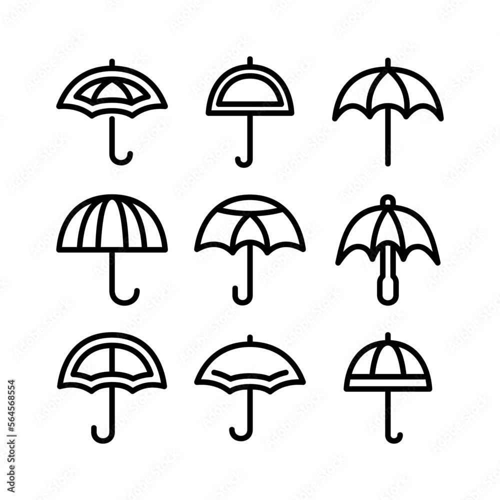 umbrella icon or logo isolated sign symbol vector illustration - high quality black style vector icons