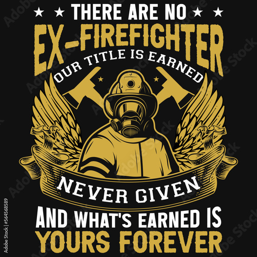Firefighter graphic tshirt design 