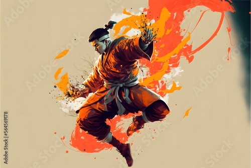 Canvas Print Kung Fu Karate Poster