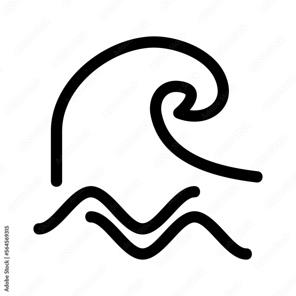 wave icon or logo isolated sign symbol vector illustration - high quality black style vector icons wave icon or logo isolated sign symbol vector illustration - high quality black style vector icons
