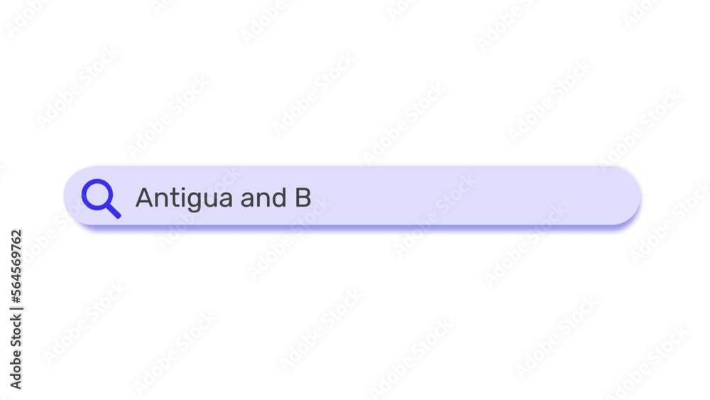 Antigua and Barbuda Animation of the word being typed into a blank search query bar Antigua and Barbuda Animation of the word being typed into a blank search query bar