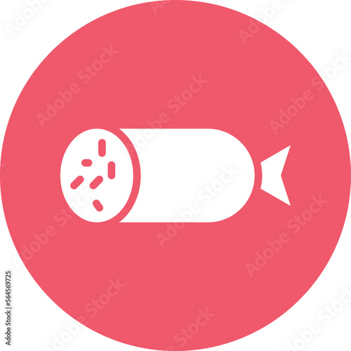 Salami Vector Icon


