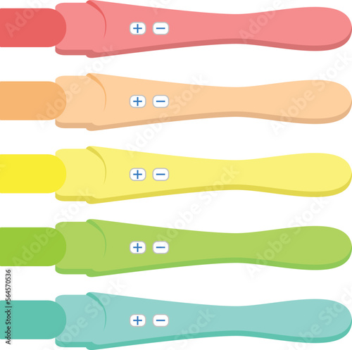 Set of pregnancy test design vector. Medical device vector