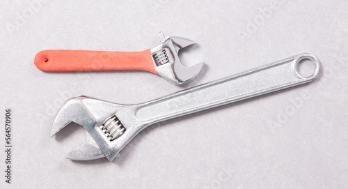 Monkey wrenches, isolated on grey © michaklootwijk
