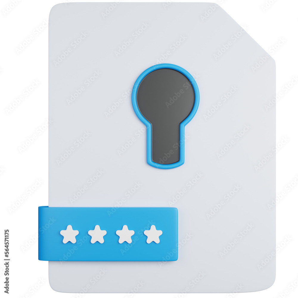 3d rendering locked files isolated 3d rendering locked files isolated