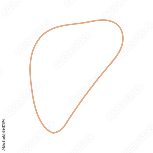 Organic line and shape in minimal style