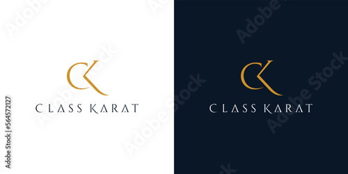 Modern and elegant CK initials logo design 2